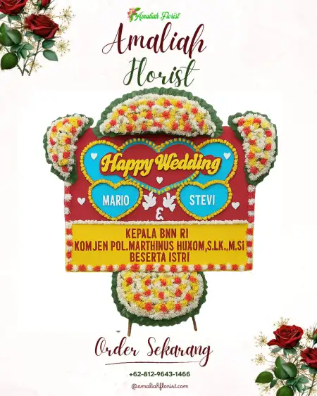 Papan Bunga Pernikahan Tulung